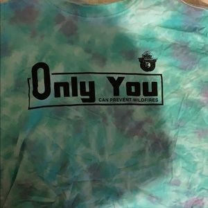 Blue tie dye crop top